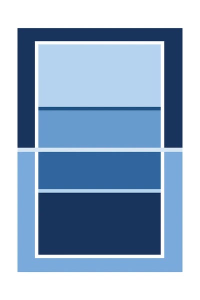 Kids Sports Art: Volleyball Court In Blue by Beth Bordelon