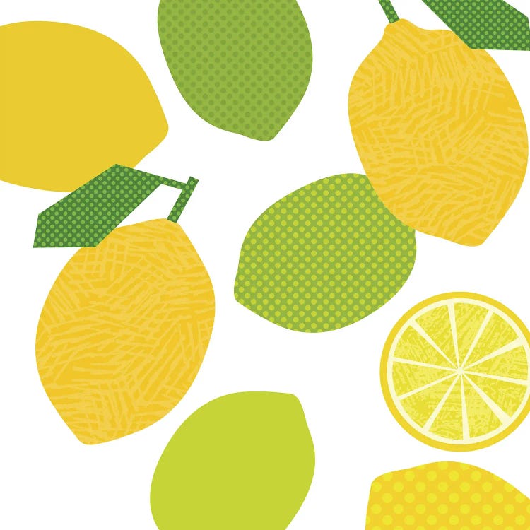 Lemon Lime Pop Art Square