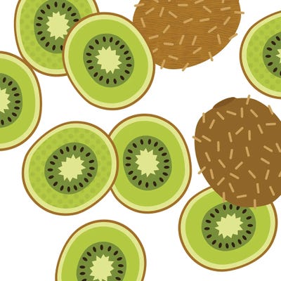 Kiwifruit Pop Art Square by Beth Bordelon acrylic art print