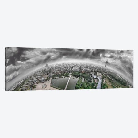 Cologne Panorama 360 degrees Canvas Print #BHE109} by Ben Heine Canvas Wall Art