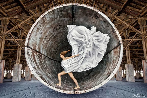 Performing Arts: Time Traveler by Ben Heine