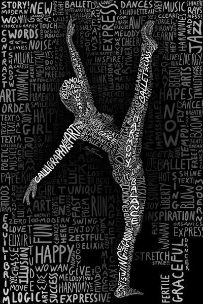 Black & White Pop Culture Art: Dancer by Ben Heine