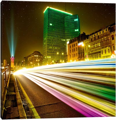 Brussels By Night Canvas Art Print