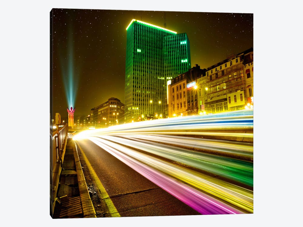 Brussels By Night 1-piece Canvas Artwork