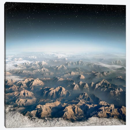 Planet Earth Canvas Print #BHE141} by Ben Heine Canvas Wall Art