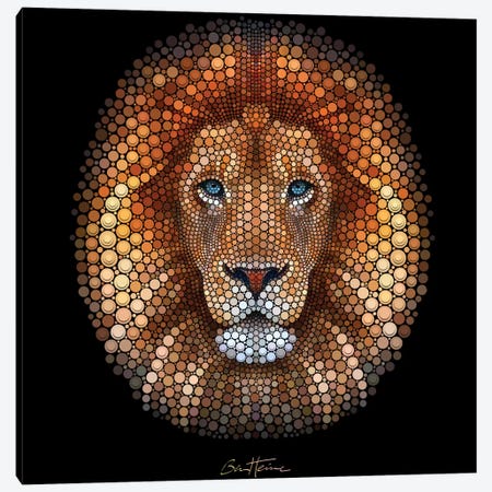 Lion Canvas Print #BHE164} by Ben Heine Canvas Print