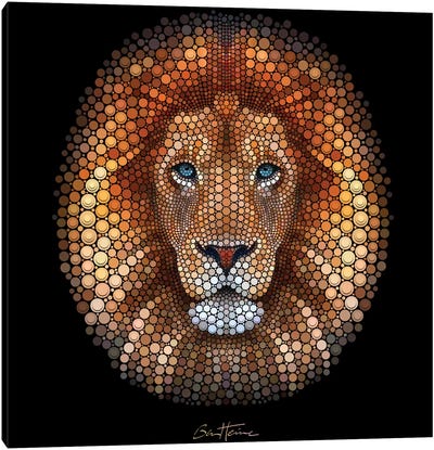 Lion Canvas Art Print - Ben Heine