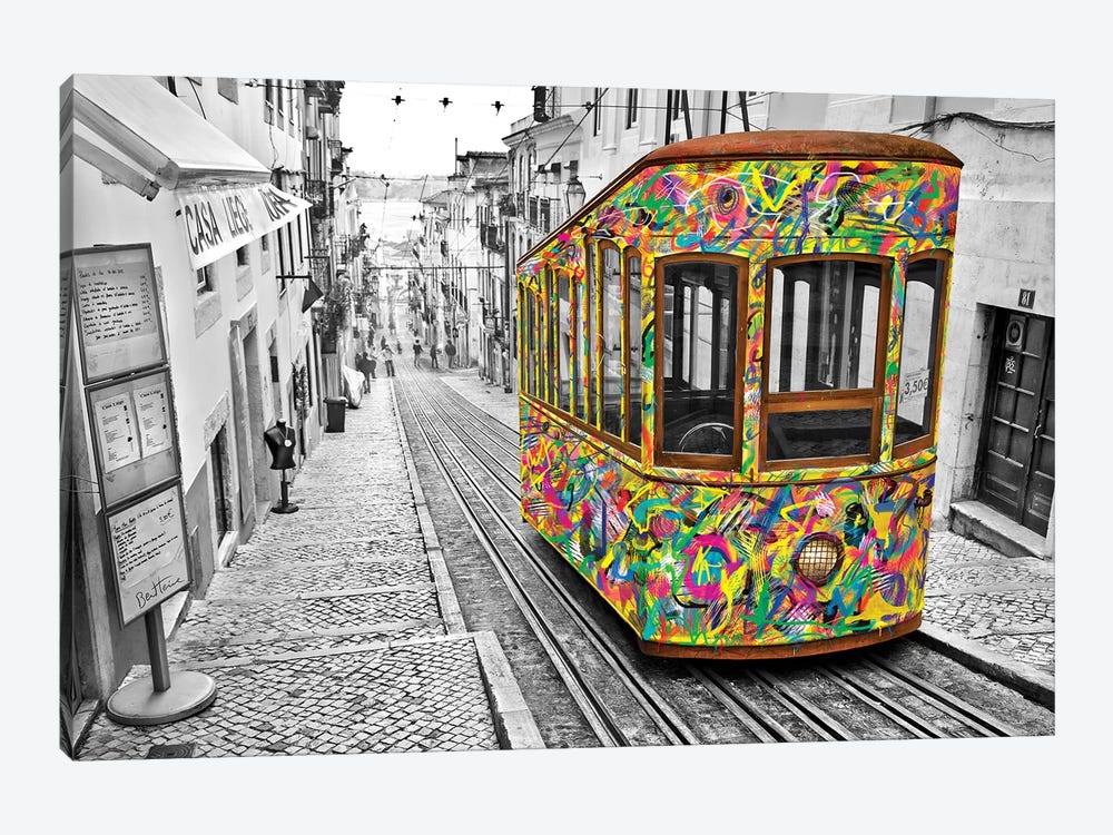 Lisbon Tram by Ben Heine 1-piece Canvas Artwork