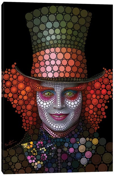 Mad Hatter - Johnny Depp Canvas Art Print - Movie & Television Character Art