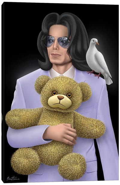 Michael Jackson - Eternal Child Canvas Art Print - Satirical Humor Art