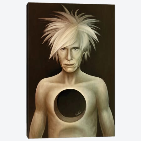 Andy Warhol Canvas Print #BHE229} by Ben Heine Canvas Print