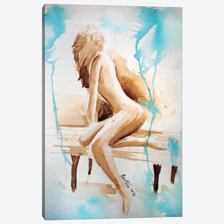 Watercolor Study - Woman Canvas Print #BHE257} by Ben Heine Canvas Art Print