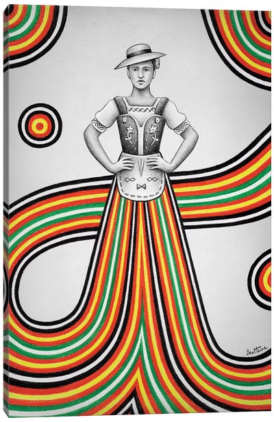 Woman In Traditional Dress Canvas Art Print - Ben Heine