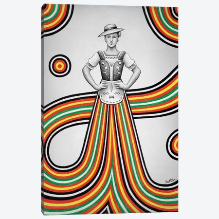 Woman In Traditional Dress Canvas Print #BHE259} by Ben Heine Canvas Artwork