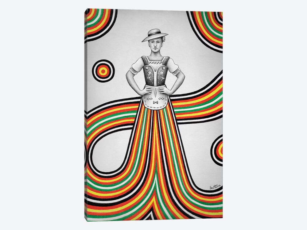 Woman In Traditional Dress by Ben Heine 1-piece Canvas Art