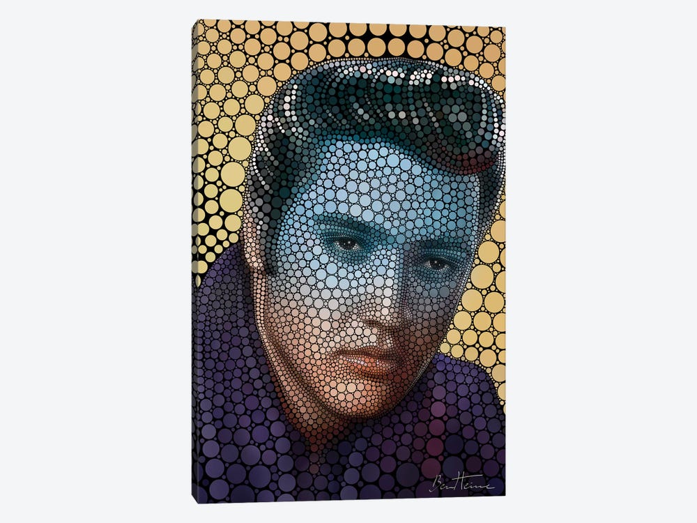 Elvis Presley - Digital Circlism by Ben Heine 1-piece Canvas Art Print