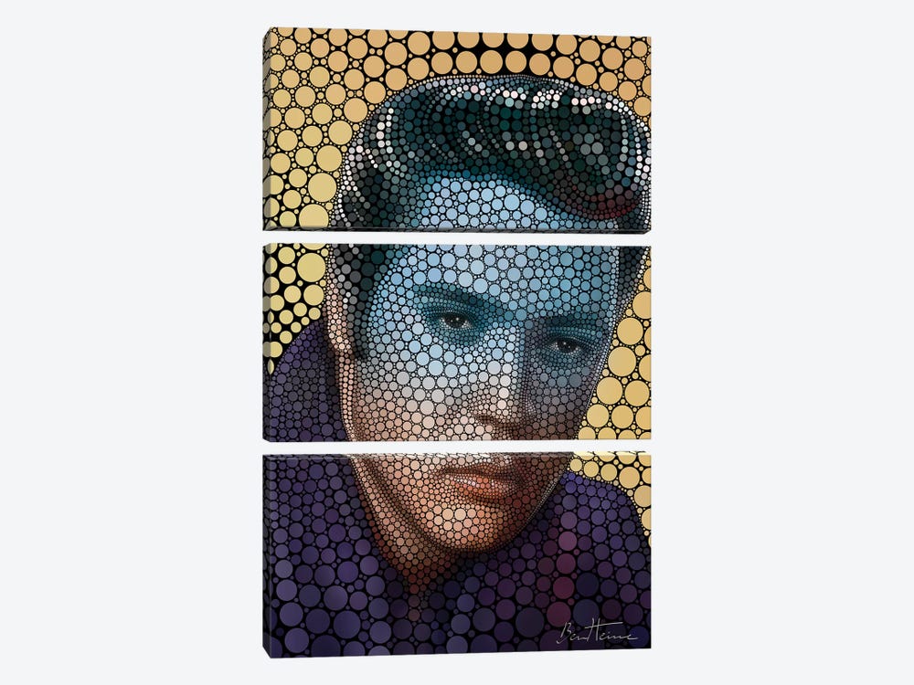 Elvis Presley - Digital Circlism by Ben Heine 3-piece Art Print