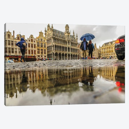 Brussels Grand Place II Canvas Print #BHE269} by Ben Heine Canvas Print