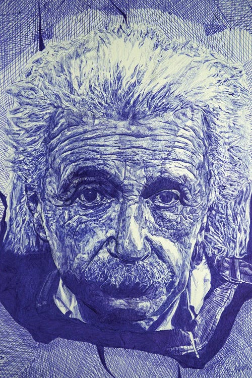 Einstein Ballpoint Pen by Ben Heine wall art