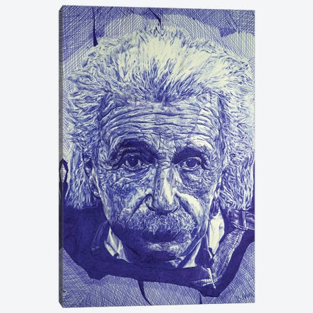 Einstein Ballpoint Pen Canvas Print #BHE275} by Ben Heine Art Print