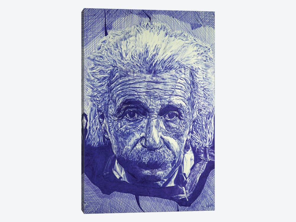 Einstein Ballpoint Pen by Ben Heine 1-piece Canvas Art