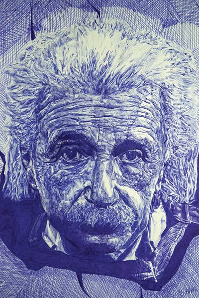 Albert Einstein: Einstein Ballpoint Pen by Ben Heine