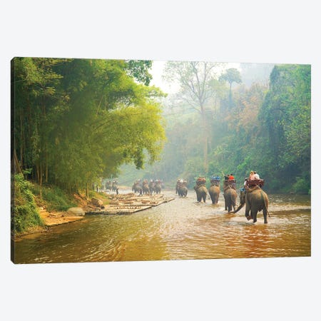 Elephants Balad - Thailand 330 Canvas Print #BHE276} by Ben Heine Art Print