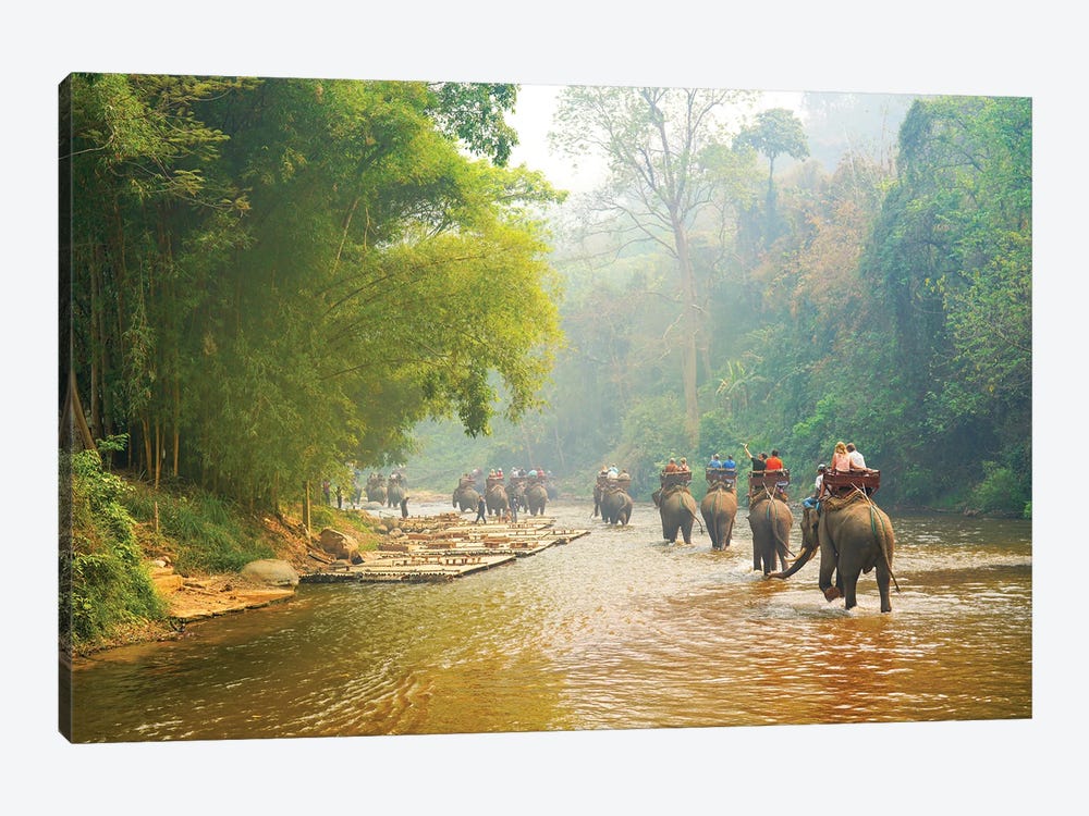 Elephants Balad - Thailand 330 by Ben Heine 1-piece Art Print