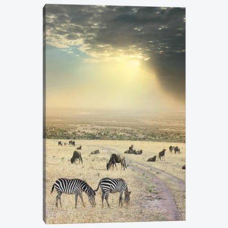 Once Upon A Time In Kenya VI Canvas Print #BHE299} by Ben Heine Canvas Wall Art