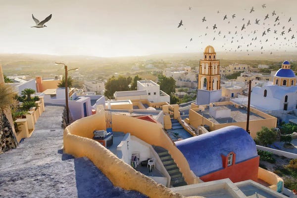 Santorini: Santorini I by Ben Heine
