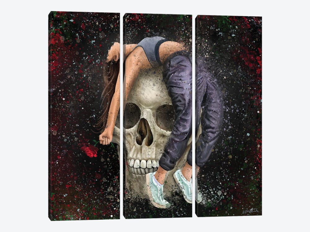 Poisoned Flower - Astro Cruise XXXIV by Ben Heine 3-piece Canvas Art Print