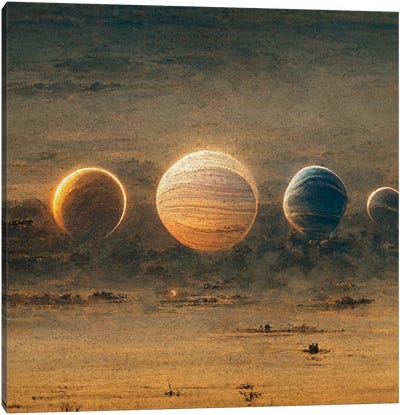 Planets - Astro Cruise Canvas Art Print - Ben Heine