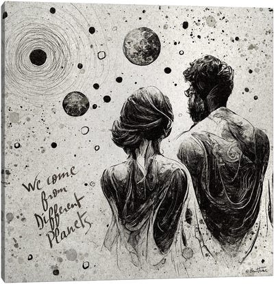 We Come From Different Planets - Astro Cruise Canvas Art Print - Ben Heine