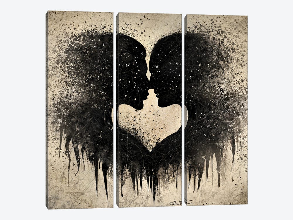 Heart Lovers - Astro Cruise by Ben Heine 3-piece Canvas Artwork