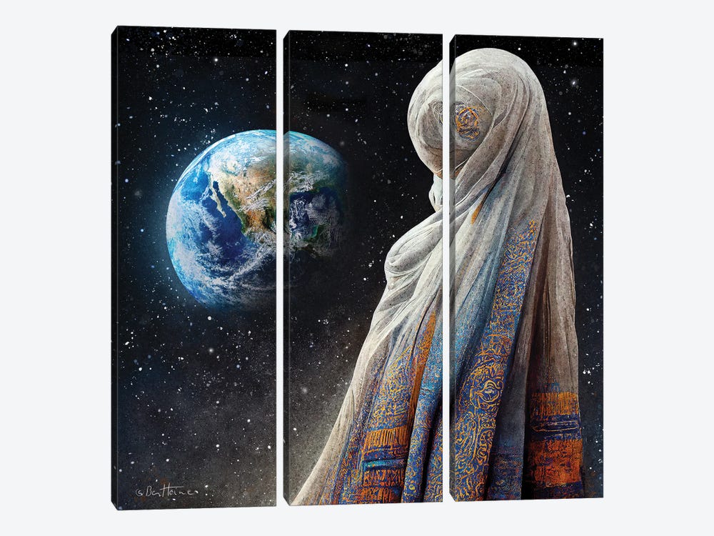 The Lost Planet And The Blind People - Astro Cruise by Ben Heine 3-piece Art Print
