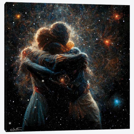 The Two Of Us In The Universe - Astro Cruise Canvas Print #BHE376} by Ben Heine Canvas Art