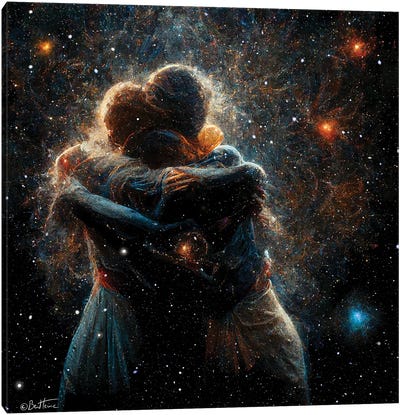 The Two Of Us In The Universe - Astro Cruise Canvas Art Print - Ben Heine