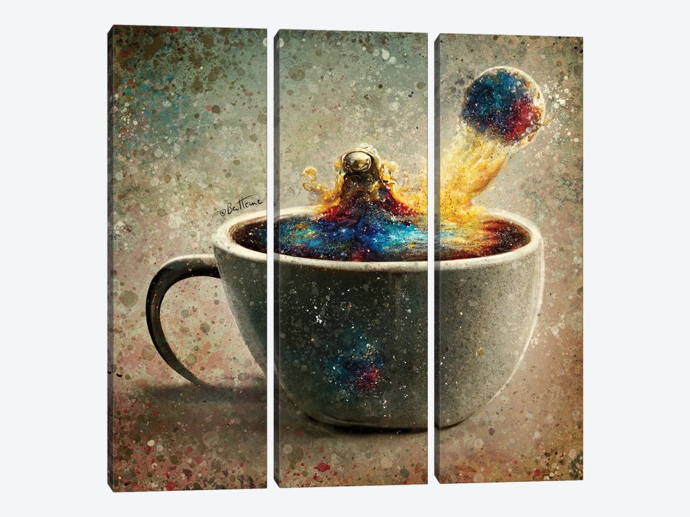 A Cup Of Coffee - Astro Cruise by Ben Heine 3-piece Art Print