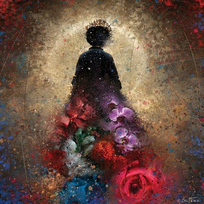 Astro Queen Elizabeth - Astro Cruise by Ben Heine art print