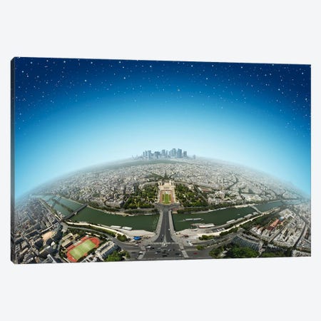 Planet Paris Canvas Print #BHE37} by Ben Heine Art Print