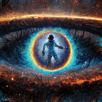 Look Into My Eyes - Astro Cruise by Ben Heine multi panel art