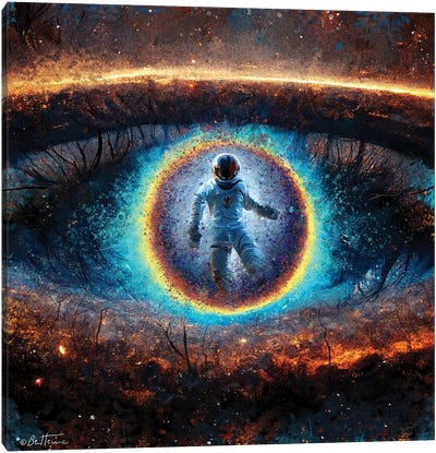 Look Into My Eyes - Astro Cruise Canvas Art Print - Ben Heine