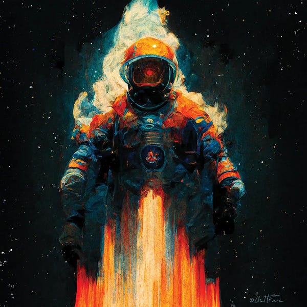 Glitch Effect: The Astro Cruiser - Astro Cruise by Ben Heine