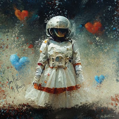You Were Born To Become A Princess - Astro Cruise by Ben Heine art print
