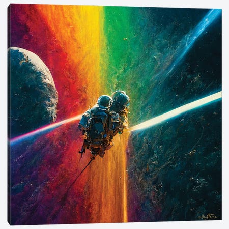 Multi Rainbow - Astro Cruise Canvas Print #BHE391} by Ben Heine Canvas Art Print