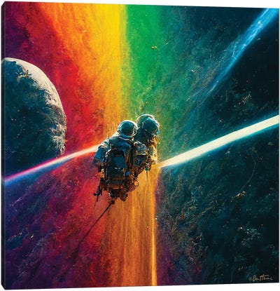 Multi Rainbow - Astro Cruise Canvas Art Print - Ben Heine