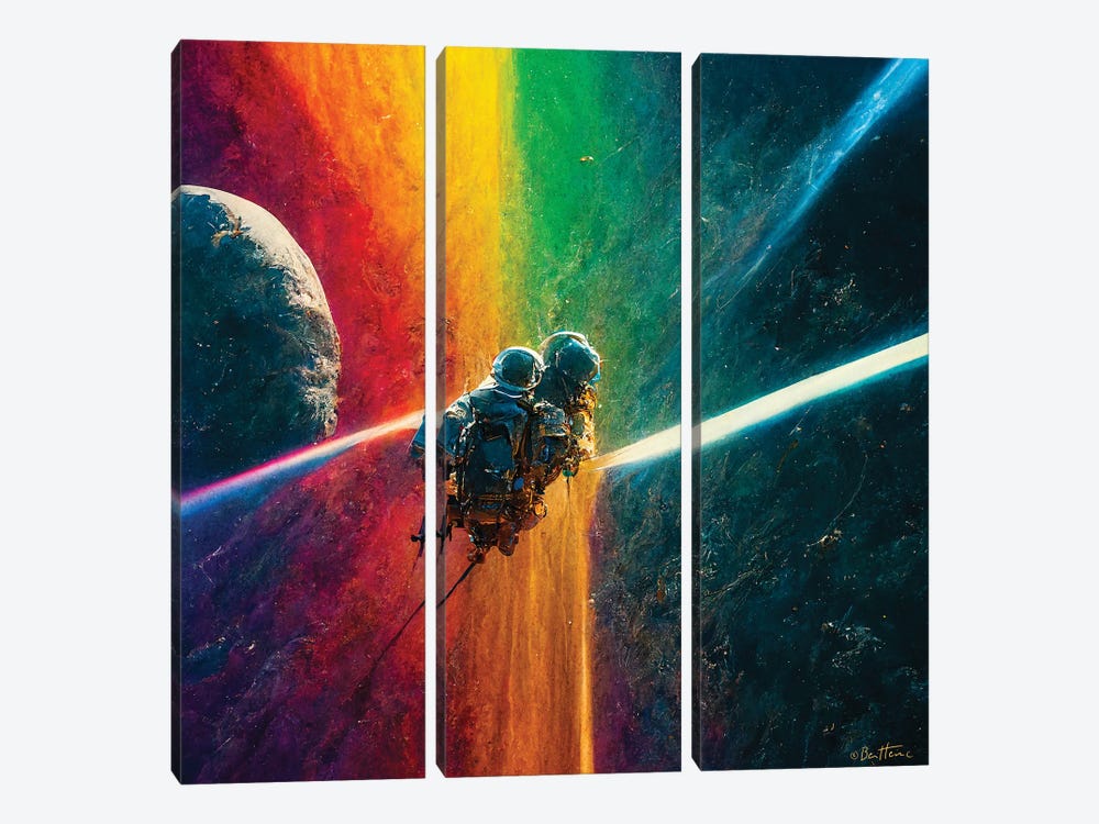 Multi Rainbow - Astro Cruise by Ben Heine 3-piece Art Print