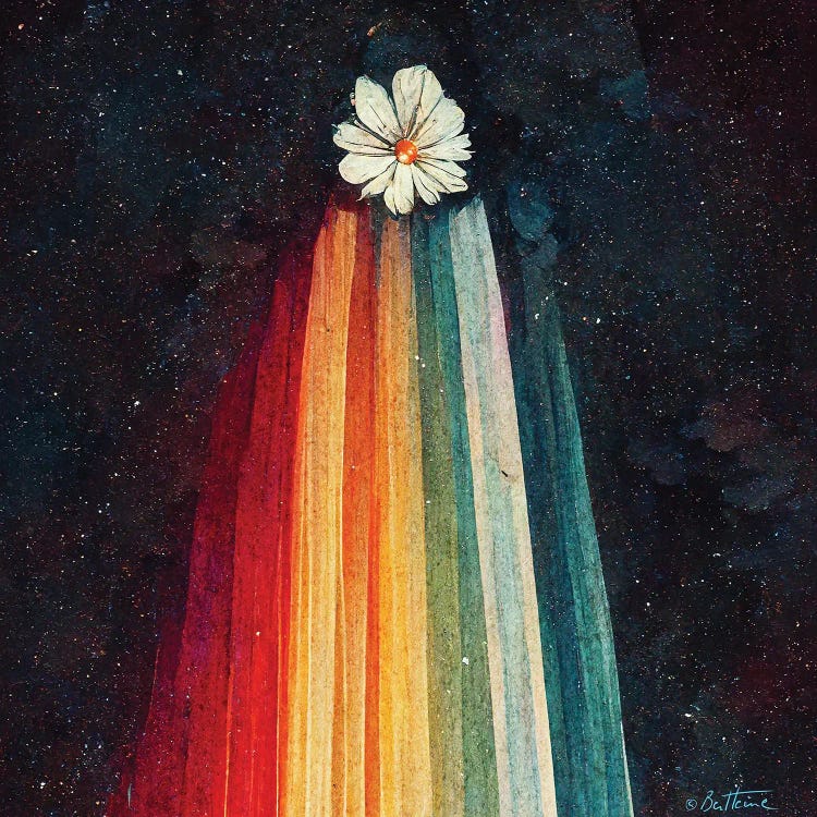 Sending You A Flower From Space - Astro Cruise by Ben Heine wall art