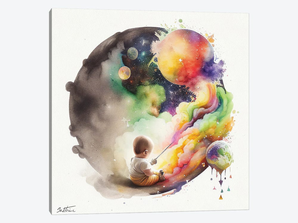 Baby Dreamer - Astro Cruise by Ben Heine 1-piece Canvas Print