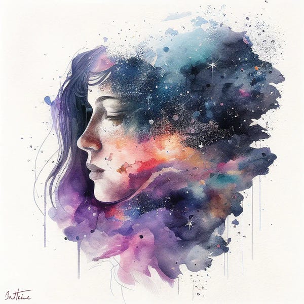 Glitch Effect: Beauty Face - Astro Cruise by Ben Heine